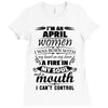 I Am An April Women Ladies Fitted T-Shirt