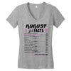 August Girl Facts Virgo Women's V-Neck T-Shirt