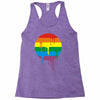 rainbow colored stripes dot running splashes Racerback Tank