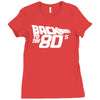 back to the 80's, funny retro Ladies Fitted T-Shirt