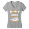 Super Cool Granddaughter Of A Freaking Awesome Father Women's V-Neck T-Shirt