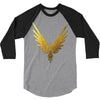 the fly bird   maverick jake paul   gold 3/4 Sleeve Shirt