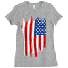 sa distress flag cool american Ladies Fitted T-Shirt