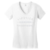 lipstick diamonds champagne Women's V-Neck T-Shirt