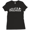 evolution dirt bike motorcross Ladies Fitted T-Shirt