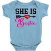 she is my bestie Baby Bodysuit