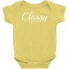 classy but i cuss a little Baby Bodysuit