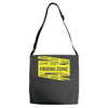 danger danger friend zone funny slogan Adjustable Strap Totes