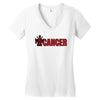 Fuck Cancer Deadpool Women's V-Neck T-Shirt