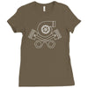 turbo skull and crossbones Ladies Fitted T-Shirt