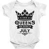 Queens Are Born In July Baby Onesie