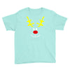 reindeer face novelty christmas Youth Tee