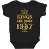 kings are born in 1987 Baby Bodysuit