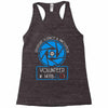 aperture science volunteer Racerback Tank