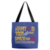 i wanna put my head in your head and smack your head Tote Bags