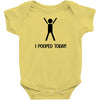 i pooped today t shirt large funny cool nerd geek humor vintage retro Baby Onesie