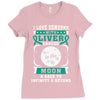 I Love Someone With Liver Cancer To The Moon And Back Ladies Fitted T-Shirt