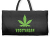 Vegetarian Pot Leaf Weekender Totes