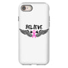 angel wing believe breast cancer iPhone 8