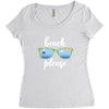 Beach Please Women's Triblend Scoop T-shirt