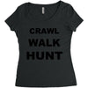 crawl walk hunt Women's Triblend Scoop T-shirt