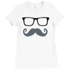 monsieur moustache Ladies Fitted T-Shirt