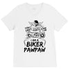 You Cant Scare Me I am Biker Pawpaw V-Neck Tee