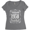 vintage made in 1950 perfectly aged a living legend Women's Triblend Scoop T-shirt