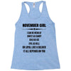 Super November Girl Racerback Tank