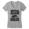 natural born biker Women's V-Neck T-Shirt