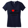 i love my awesome mechanic Women's V-Neck T-Shirt