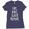Eat Sleep Bike Repeat Ladies Fitted T-Shirt