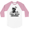 trex hates swimming 3/4 Sleeve Shirt
