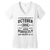 legends were born in october genuıne 1996 qualıty one kind of aged l Women's V-Neck T-Shirt