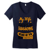 My Wife Is Super Awesome Her Husband Women's V-Neck T-Shirt