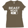 beast mode on Ladies Fitted T-Shirt