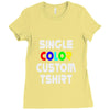 single color custom t shirt Ladies Fitted T-Shirt