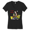 calvin hobbes Women's V-Neck T-Shirt