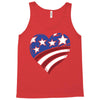 disstressed america flag heart Tank Top