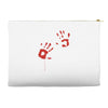 bloody hand print funny zombie kill undead blood horror killer Accessory Pouches