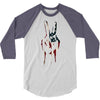 peace and love usa flag 3/4 Sleeve Shirt