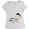Cute Baby Painter's Mom Love Women's Triblend Scoop T-shirt