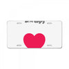 We're Hungry with Heart License Plate