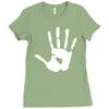 handprint sticker vinyl decal Ladies Fitted T-Shirt