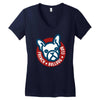 french bulldog club Women's V-Neck T-Shirt