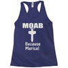 moab military mother of all bombs Racerback Tank