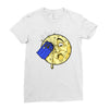 time travel to the moon Ladies Fitted T-Shirt