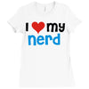i love my nerd Ladies Fitted T-Shirt