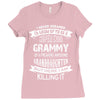 Super Cool Grammy Of A Freaking Awesome Granddaughter Ladies Fitted T-Shirt