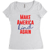 make america kind again Women's Triblend Scoop T-shirt